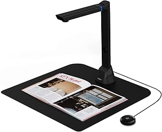 Scanner VK16, livros e câmeras de documentos com OCR multilíngue de 16 megapixels, achatamento automático, tamanho de captura A3 para escritório e professor scaner de livro, Scanner de documento,scanner portátil de documentos,Preto