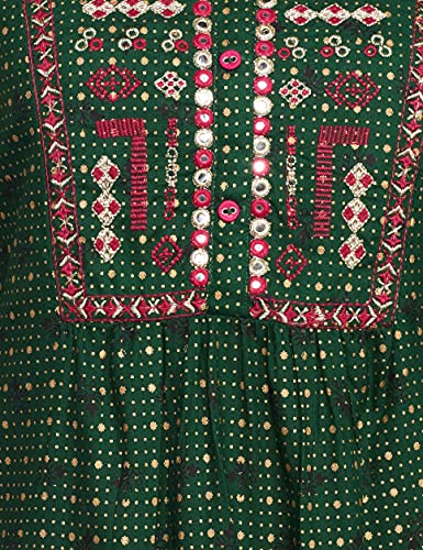 Image of Easybuy Women's Regular Kurta (PA21VI06FE Olive Green M)