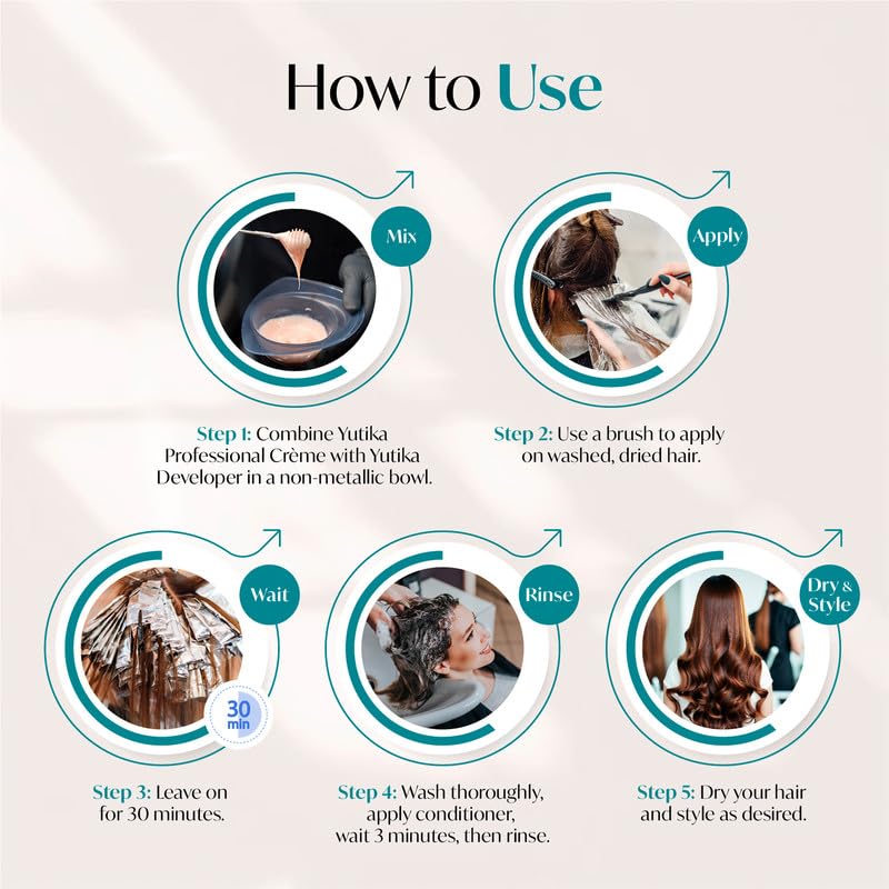Image of YUTHIKA Professional Creme Hair Colour Dark Brown (Shade 3.0) 100g | Permanent Hair Colour & Dye | 100% Grey Coverage | Silky, Shiny & Long Lasting | For Women & Men | All Hair Types