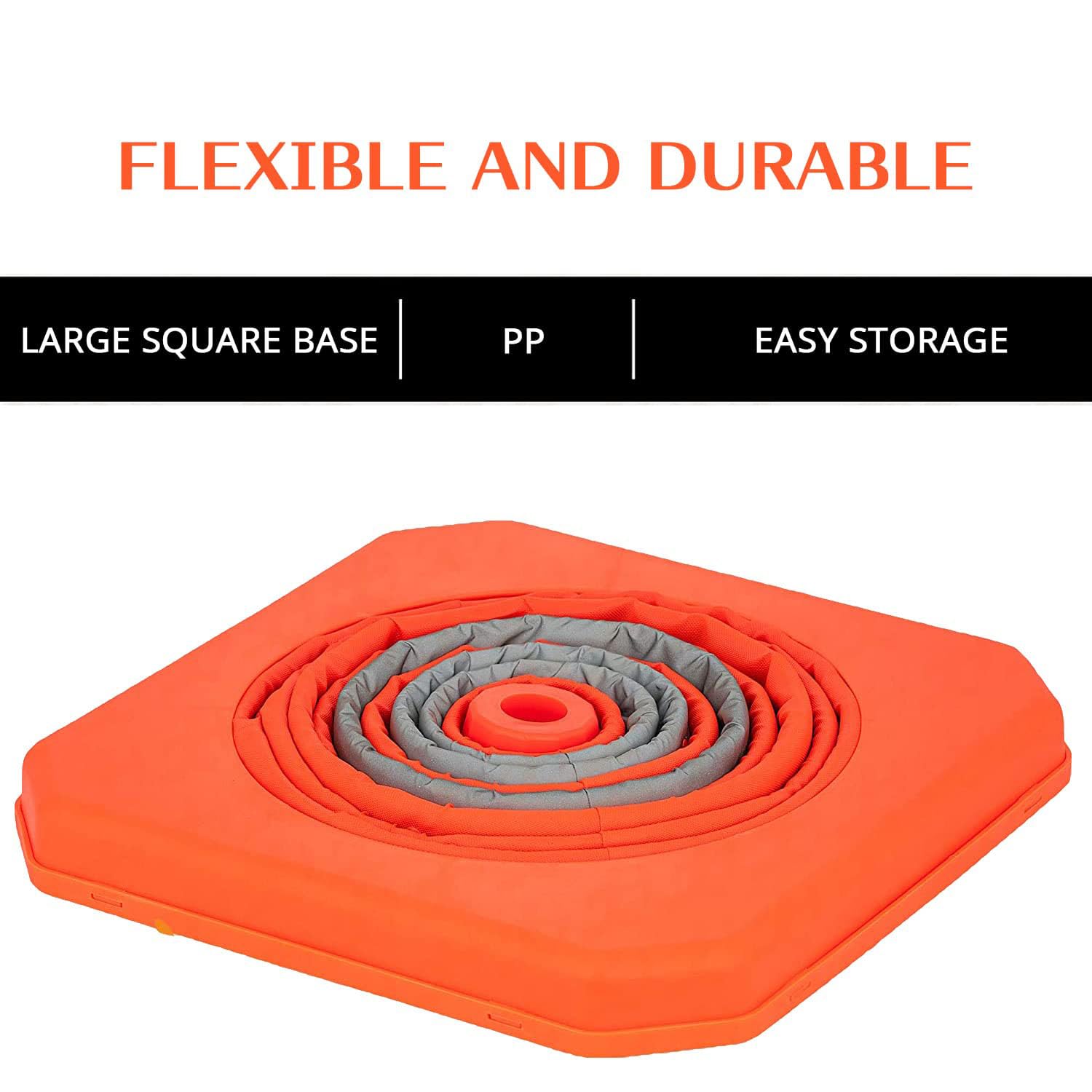 Cônes de Signalisation Pliable Cône de Signalisation Pliable Orange avec Poteaux et Base Réfléchissants pour Zones de Travaux et Exercices de Conduite(Size:65x28x28cm,Color:4A)