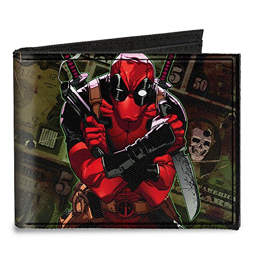 Buckle-Down Marvel Universe-Cartera Plegable de Lona-Deadpool 2012#5 R Accesorio de Viaje-Billetera, Multicolor, Taille Unique para Hombre Cover