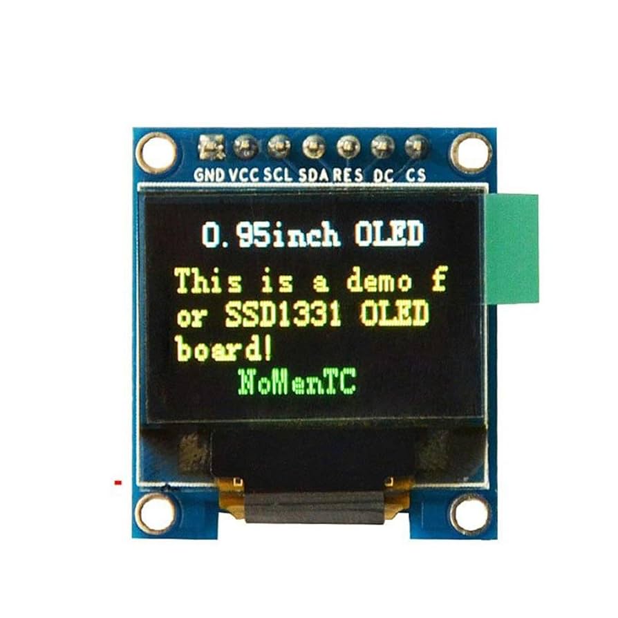 0.95 Inch 7pin Full Color 65K Color SSD1331 SPI OLED Display For
