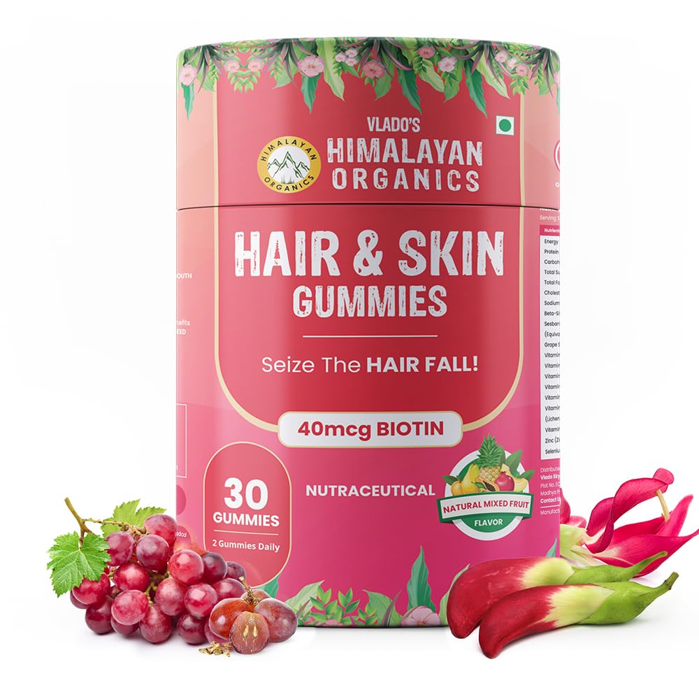 Vlado’s Himalayan Organics Biotin Hair & Skin Gummies For Men and Women - 30 Gummies (B0C9DY2YN2) Amazon Price History, Amazon Price Tracker