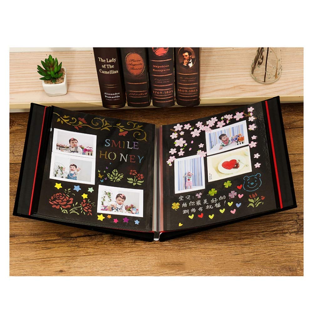 40 cm rękodzieło DIY samoprzylepna album z scrapbookingiem zamszowa okładka kieszenie na książki album na notatki miejsca w twardej oprawie zdjęcia rocznica dziecko dzieci prezent album podróżny książka z pamiątkami (niebieski)