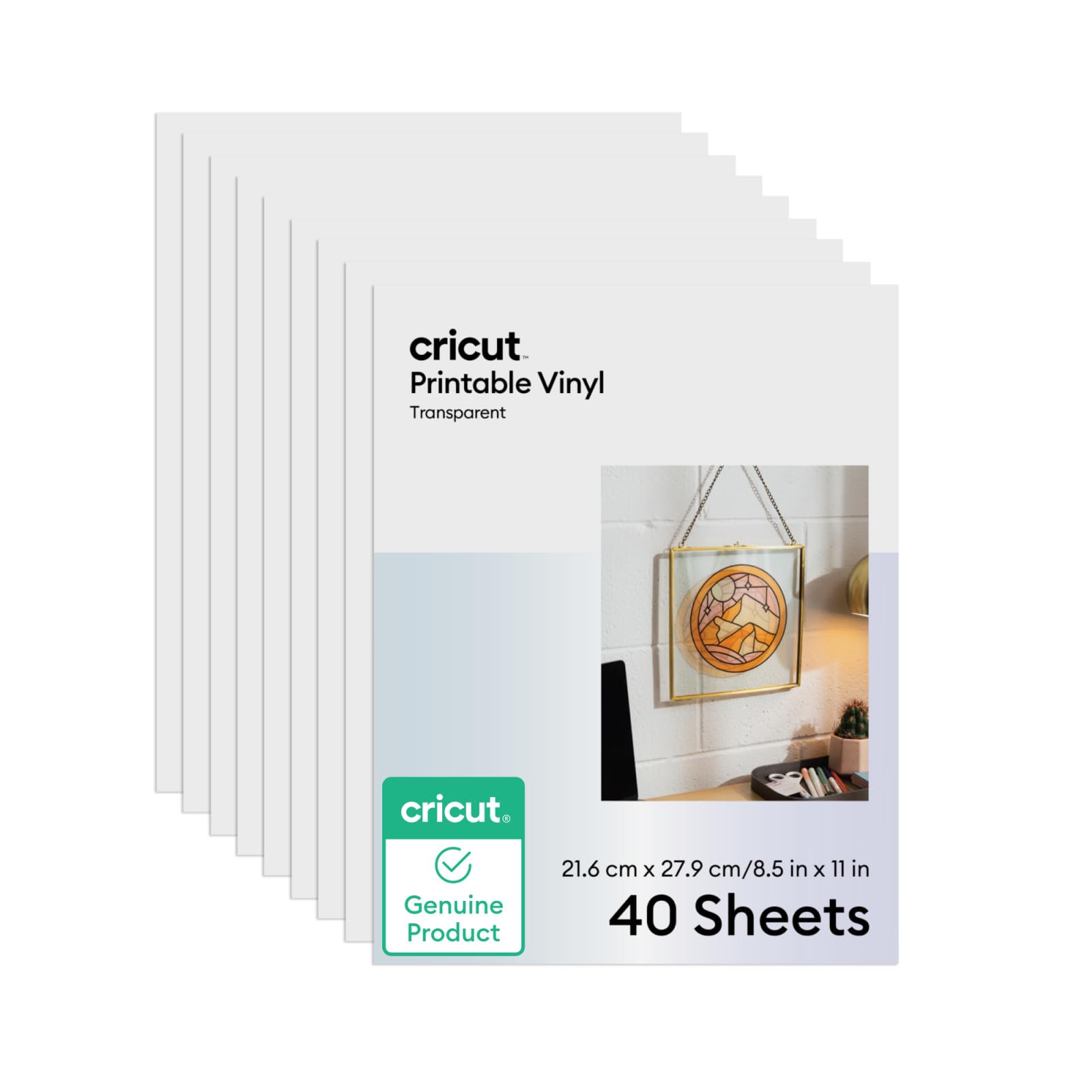 Cricut Printable Vinyl, Transparent, 8.5" x 11" (40) โ image 1