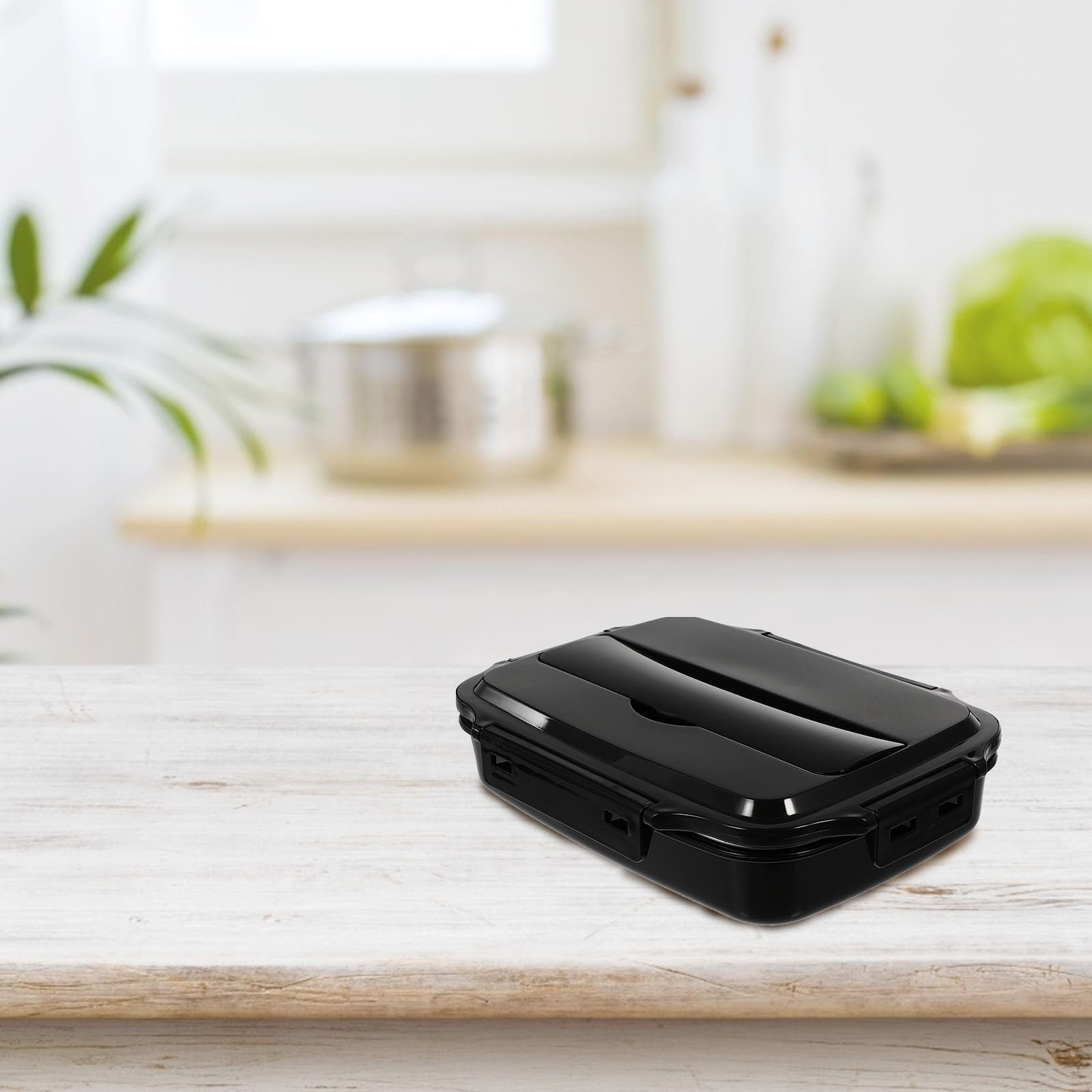 LABRIMP 1pieza Fiambrera De Acero Inoxidable Dividida Caja De Almuerzo Hermética Cubiertos Para Comidas El Trabajo y Uso Diario