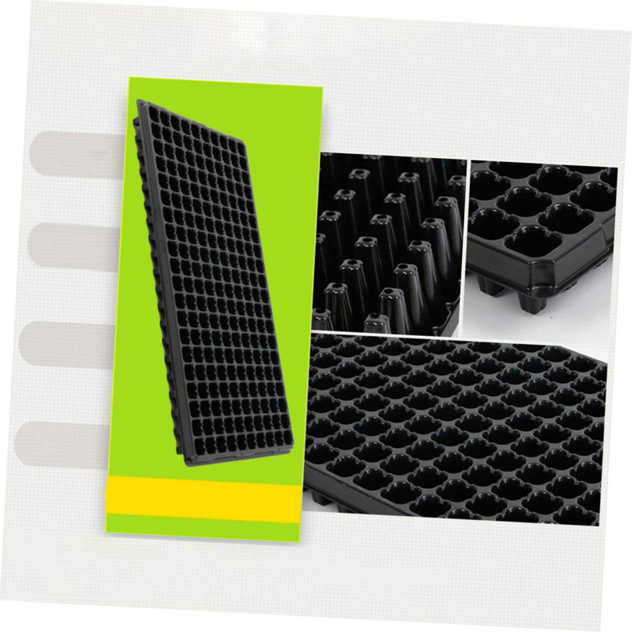 Plateau de Germination en Plastique Lot de 5 50 Alvéoles pour Jardinage et Bac à Plantes Ventilé Retrait Facile pour Semis et Propagation