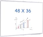 Magnetic White Board, maxtek Whiteboard for Wall Mounted, Lightweight Hanging Whiteboard for Home Office School (36x24inch, White)