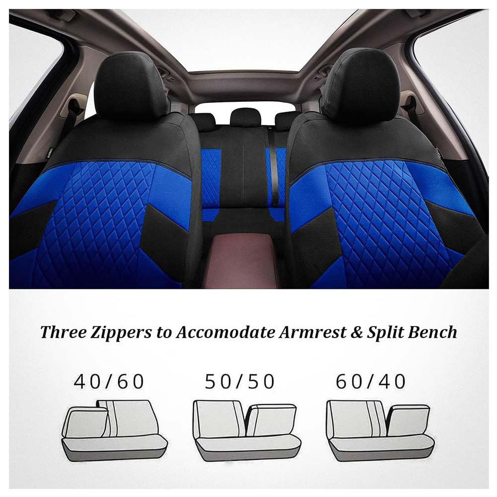 Fundas Asientos Coche para Toyota Yaris Cross SUV 2021-2026,Transpirable Antideslizante Cubreasientos De Tela Protectores, Accesorios Coches Interior,C/Blue-5Seat
