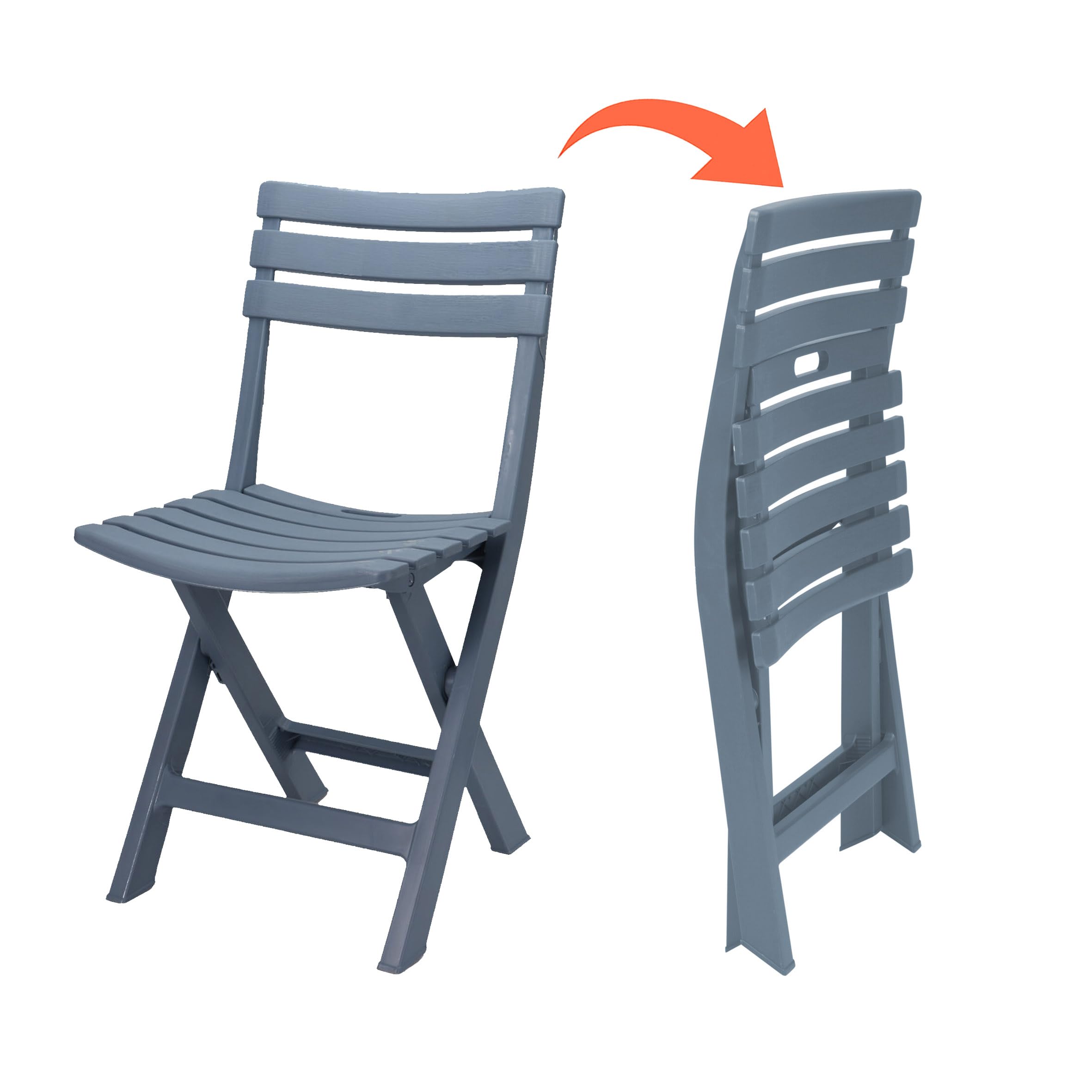 Spetebo Kunststoff Klappstuhl 80 x 45 cm - hellblau - Garten und Balkon Bistrostuhl klappbar - Gartenstuhl Campingstuhl Outdoor Faltstuhl für Garten Balkon Terrasse