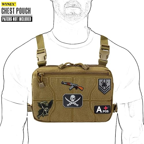Miniatura 2 de WYNEX Recon Kit bolsa, mochila táctica para el pecho, bolsa frontal de Molle, bolsa frontal multiusos, bolsa de transporte EDC oculta