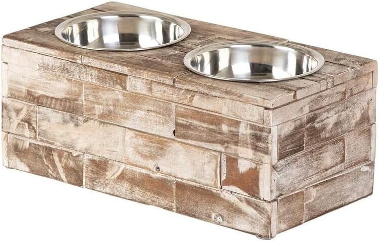 Natural Beauty Double Feeder with Elegant Design and Spacious Bowls for Comfortable Pet Dining Large