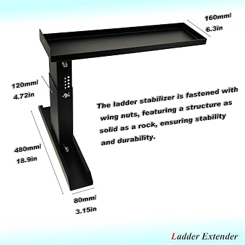 Ladder Extender, Non-Slip Foldable Ladder Stabilizer