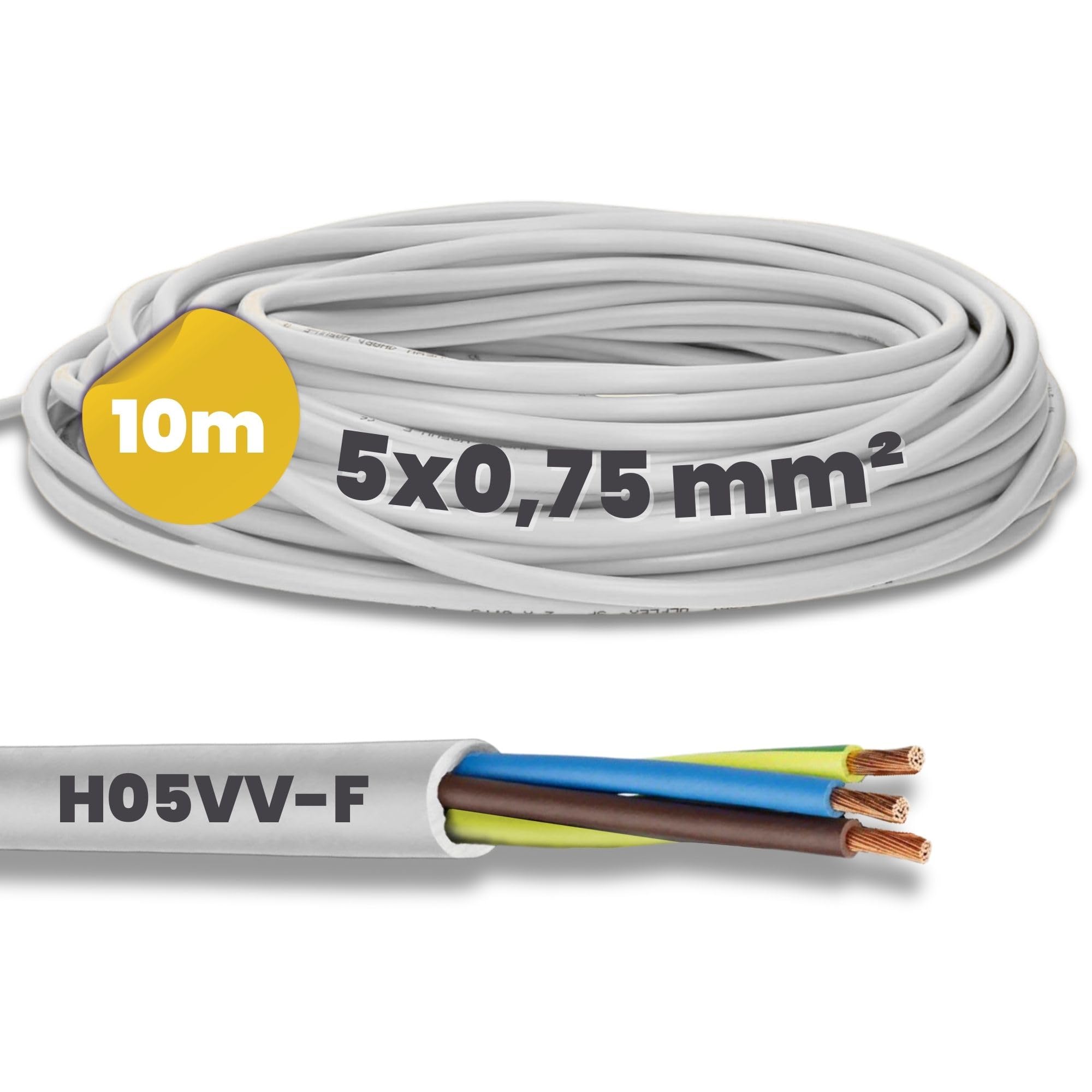 Cavo Elettrico Flessibile Rame H03VV-F 2 X 0,75 Mm&sup2; 5 M MERLOTTI Matassa | Leroy Merlin