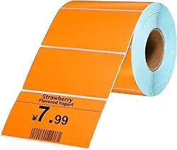 PATIKIL 1000 etiquetas térmicas, etiquetas de impressora térmica de 5 x 9 cm, etiquetas autoadesivas, rolo de papel retangular, pequeno para impressora, etiqueta de envio, endereço de código de barras