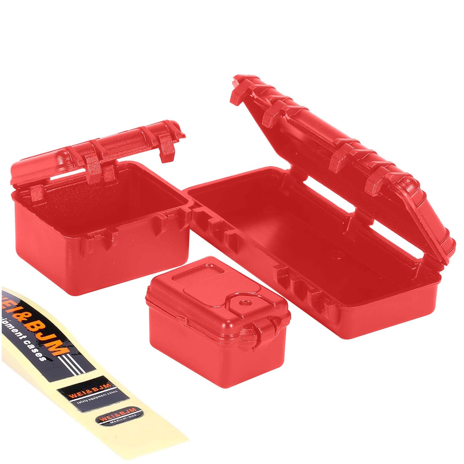 Set de 8 Accesorios para RC Crawler 1/10, Decoración de Coche RC con Red de Equipaje y Kit Scale Deko, Compatible con Modelos 1:10 como Traxxas TRX-4, Axial SCX10 III (Rojo 1/10)