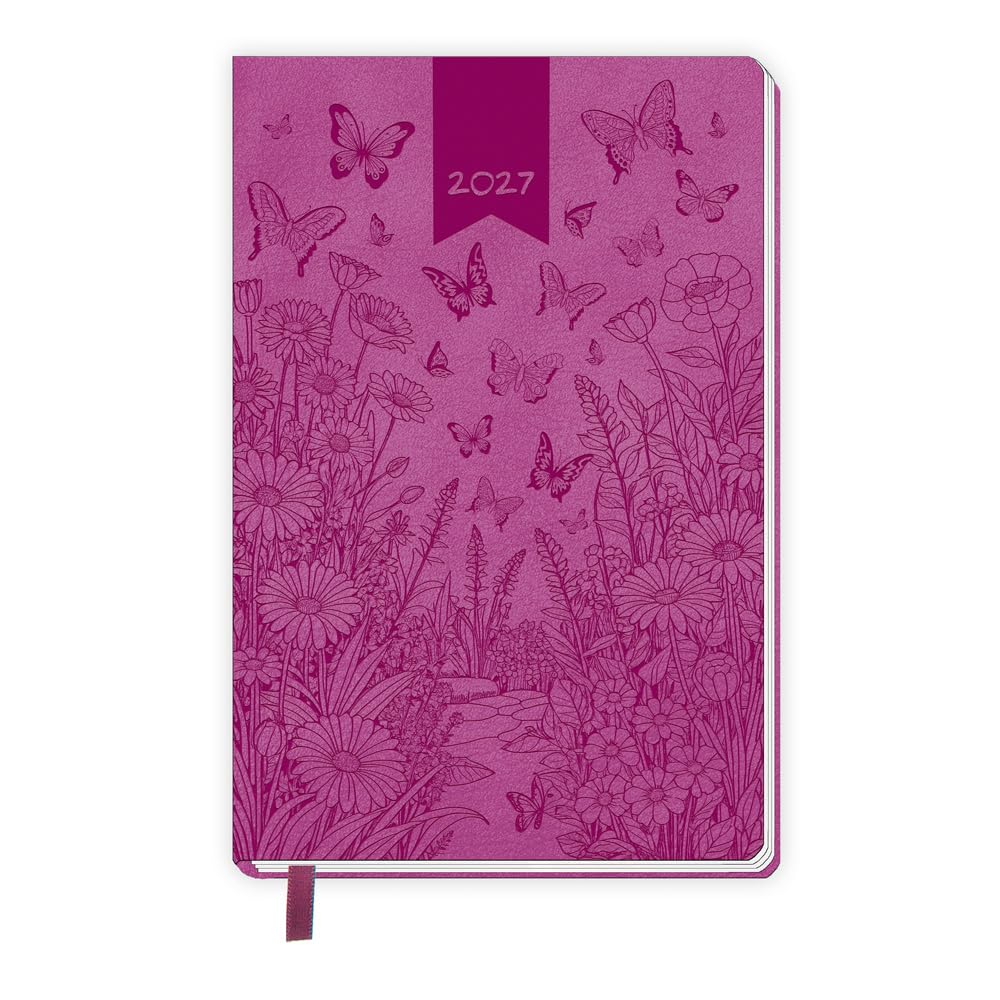 TRÖTSCH - Taschenkalender A7 Soft Touch Schmetterlinge 2027: Soft Touch Terminkalender