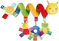 Brinquedos para Cadeirinhas de Bebê Atividades Carrinho de Pelúcia em Espiral e Brinquedos de Berço para Acessórios de Viagem Brinquedo de Chocalho de Suspensão