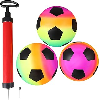 BESPORTBLE 1 Conjunto/4 Pçs Pvc Bola Arco-Íris Brinquedos De Futebol Brinquedos De Praia Para Crianças Brinquedo Infantil Brinquedos De Futebol Do Bebê Bolas De Queimada Bolas Infláveis