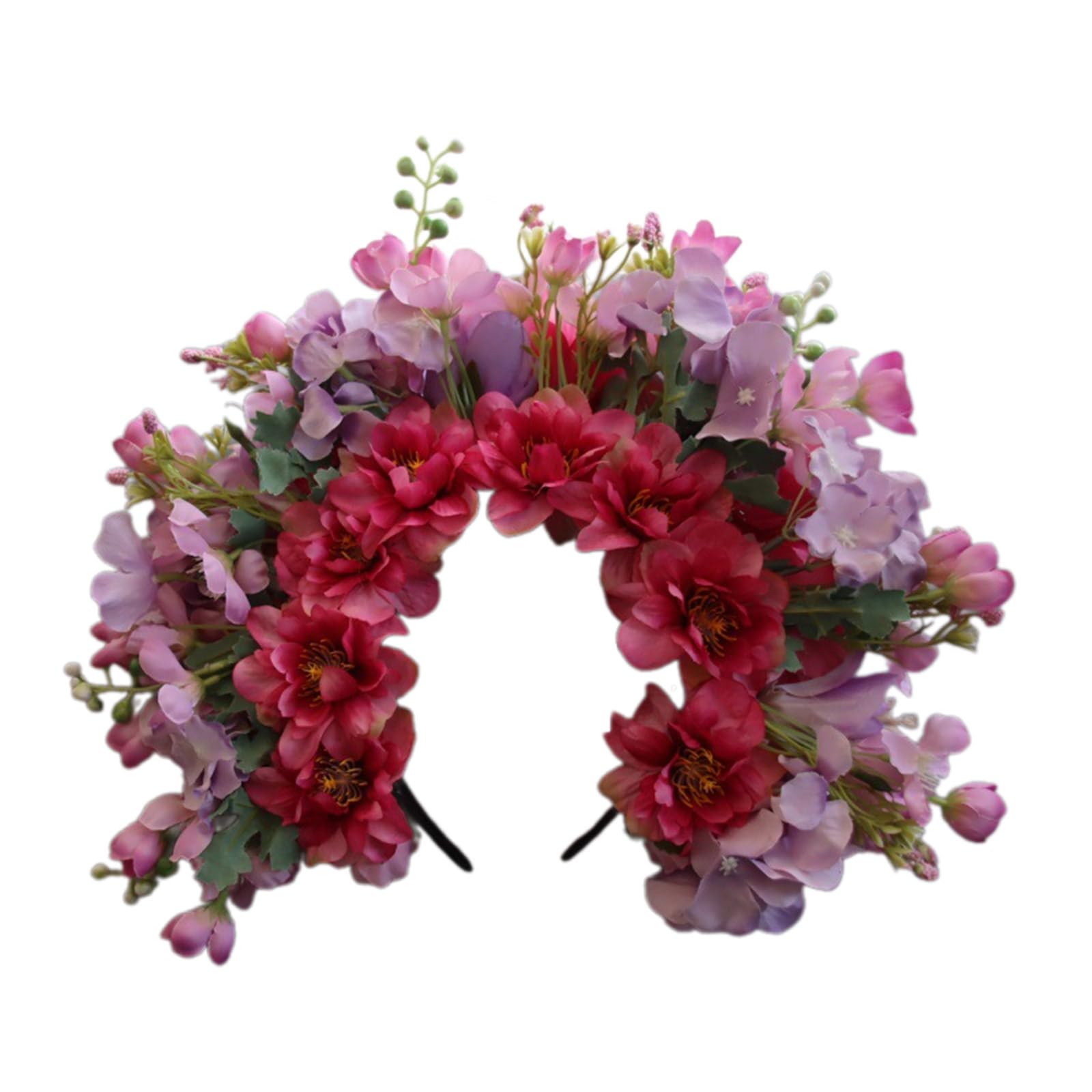 Cerchietto per capelli etnico da sposa, corona floreale, fascia per capelli, accessorio per capelli da donna