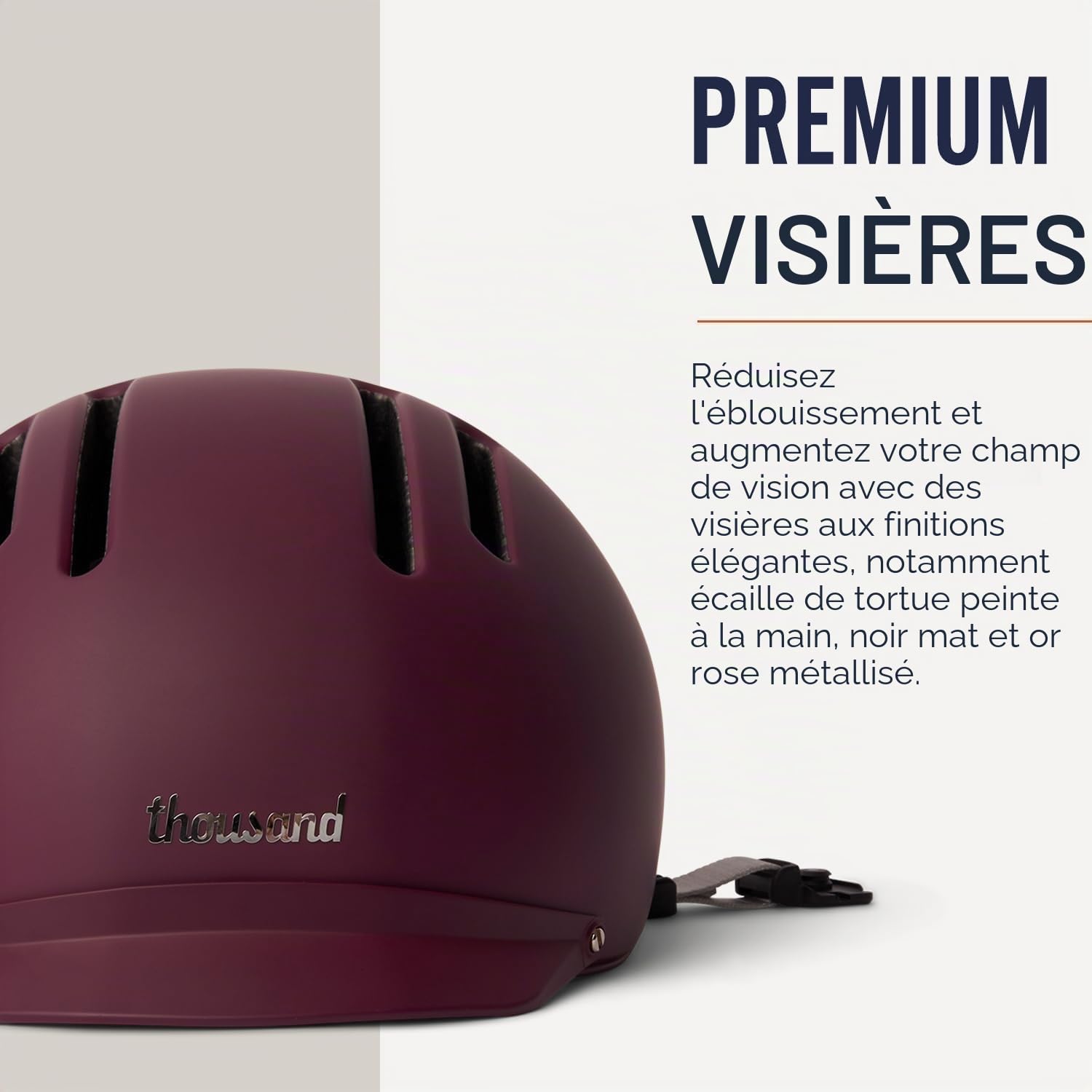 Thousand Chapter MIPS Casque de Vélo pour Adultes - Feu Arrière à LED, Certifié pour la Sécurité à Vélo, Léger et à Profil Bas, Unisexe, Système PopLock