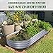 Land Guard Galvanized Raised Garden Bed Kit, Galvanized Planter Garden Boxes Outdoor, Oval Large Metal Raised Garden Beds for Vegetables…………
