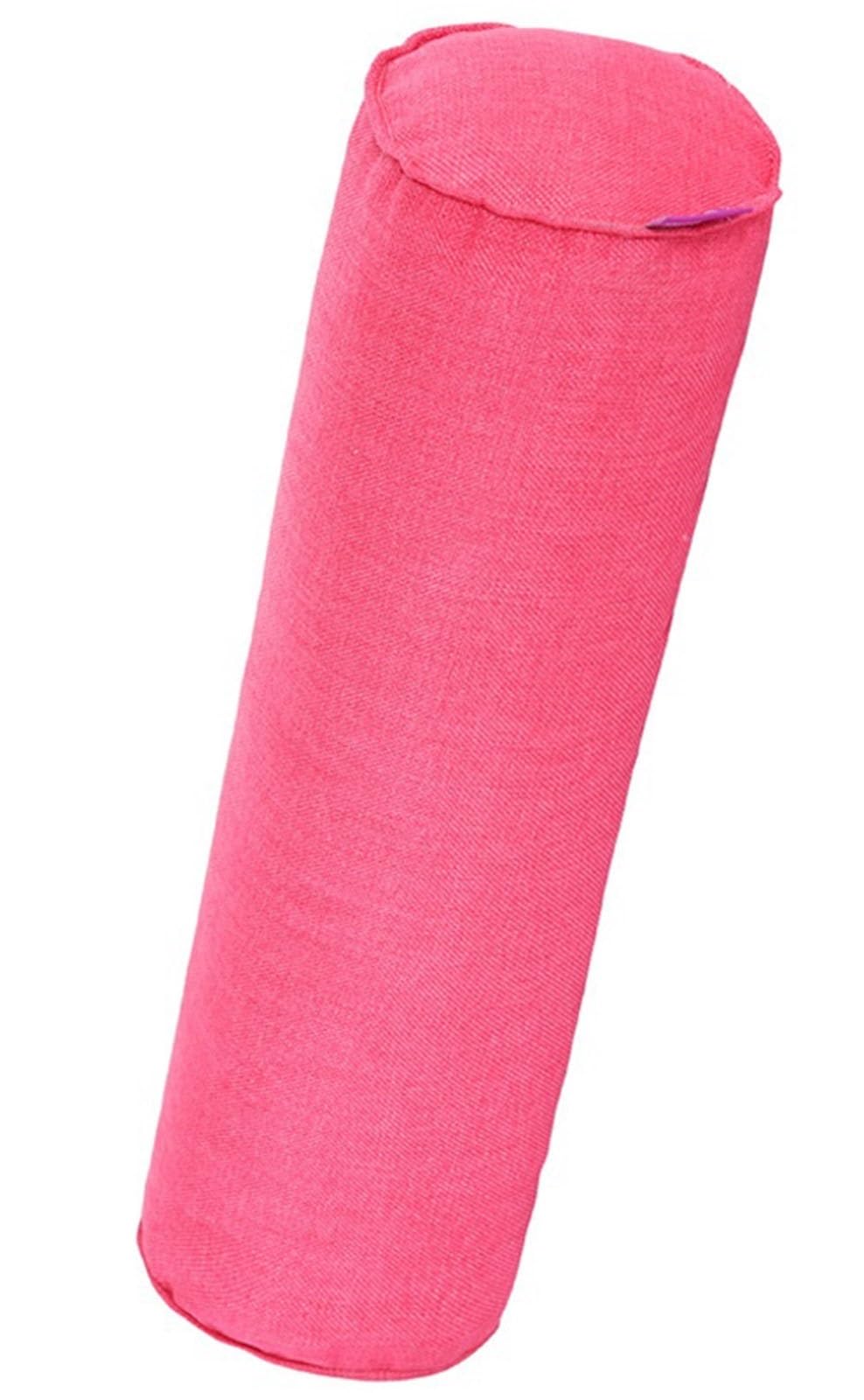 BLLMTEAR Neck Roll Pillow with Zipper - Full Moon Bolster/Round Cylinder Pillow Case for Bedroom, Living Room, Sofa - Removable Solid Color Cervical Throw Pillow Covers(11,15x40cm/6x16in)