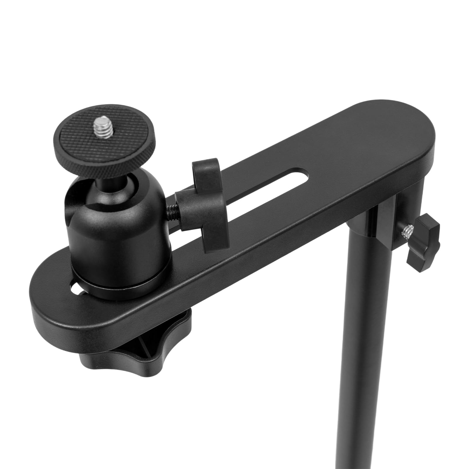 Support de sol pour projecteur, réglable en hauteur, 122 à 154 cm, rotation à 360 °, pour home cinéma, bureau, présentations, support de sol stable (noir)