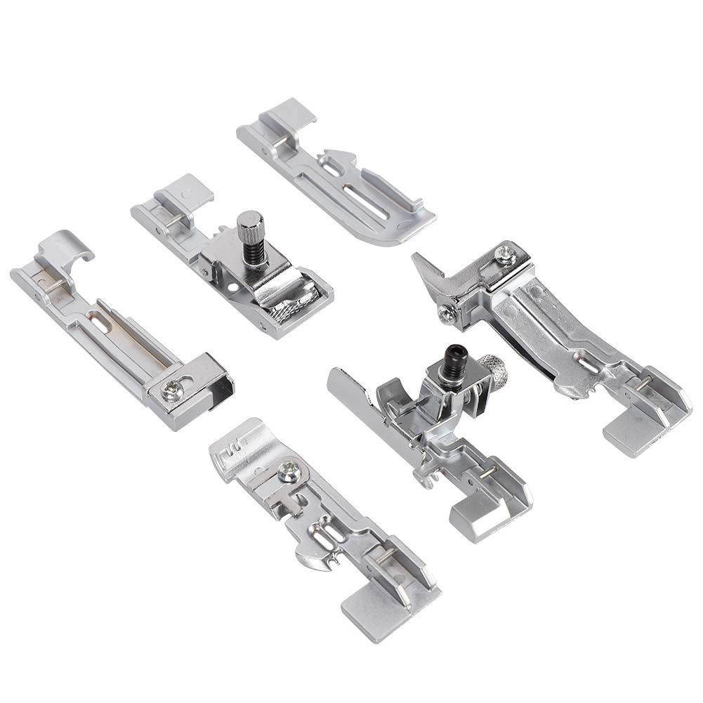 Kit piedino premistoffa per macchina da cucire domestica da 6 pezzi Set di strumenti per cucire overlock con taglierina laterale multifunzione