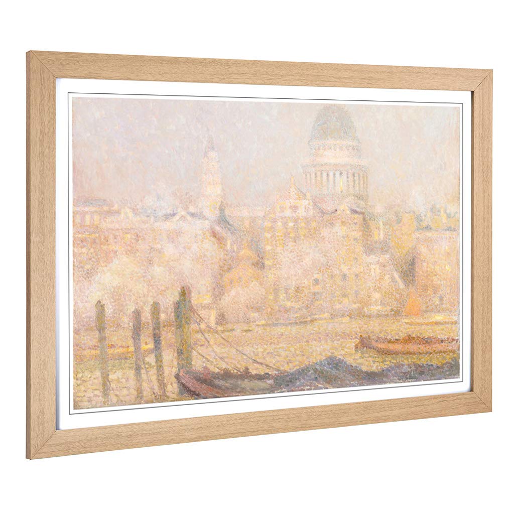 Big Box Art Framed Print of Henri Le Sidaner St Pauls Cathedral Design | Wall Art Picture | Home Decor for Kitchen, Living Room, Bedroom, Hallway, Oak, A2 / 24.5x18 Inch / 62x45cm