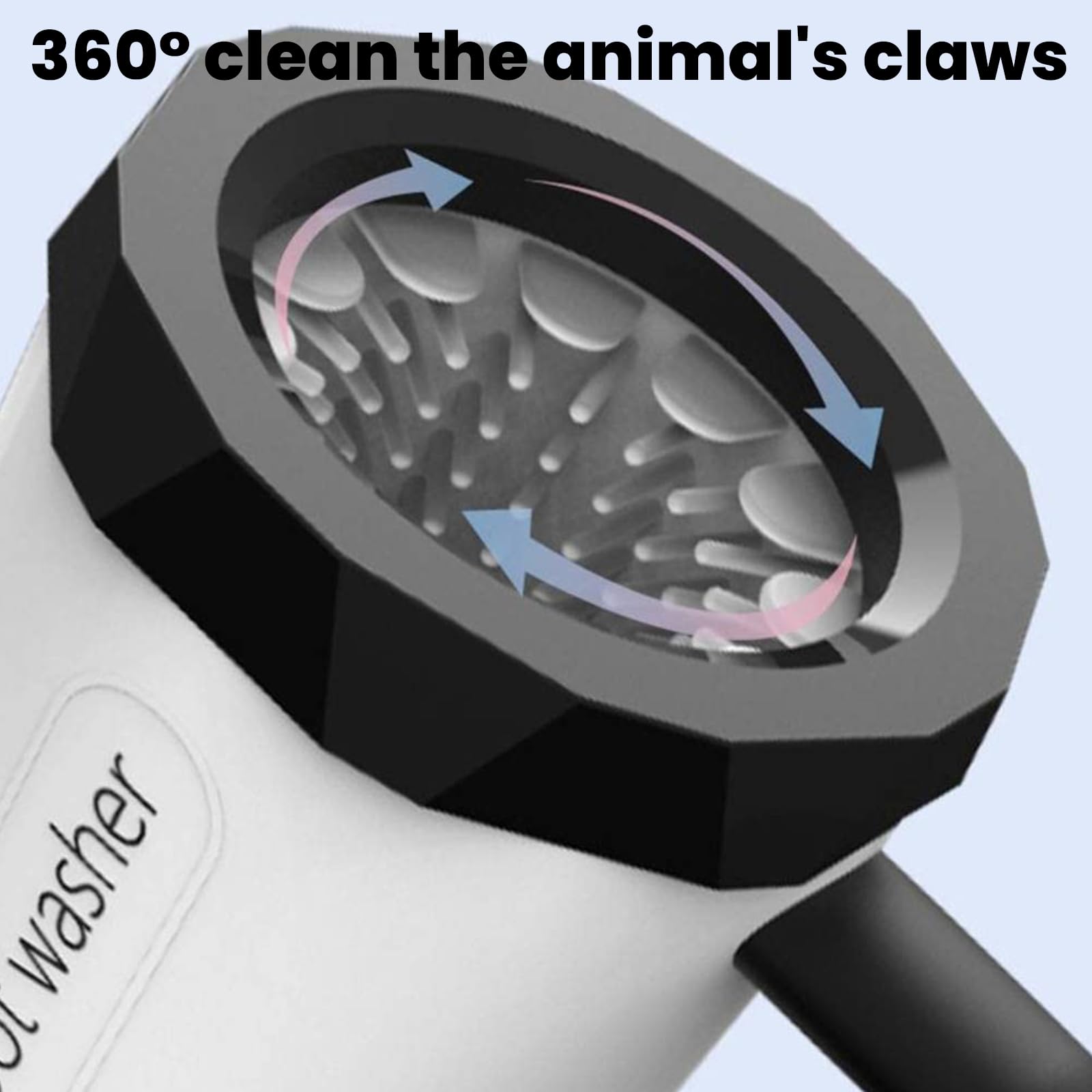 Pfotenreiniger Für Hunde, Tragbare Hundepfoten Reiniger, Silikon Haustierpfotenreiniger Paw Washer 360° Rundum Hunde Pfotenreiniger Zur Massage Und Pflege Schmutziger Krallen,Rosa