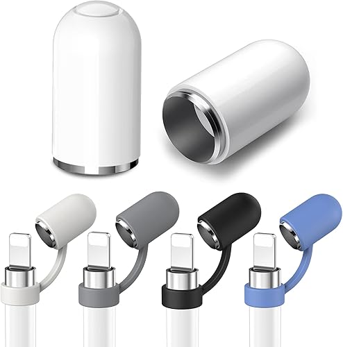 Jelanry Tapa magnética de repuesto para iPencil con tapa de silicona para Apple Pencil de 1 generación, funda protectora antipérdida, accesorios