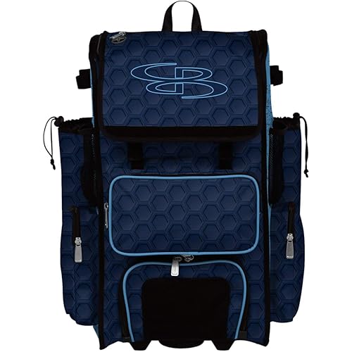Boombah Rolling Superpack 2.0 3DHC Baseball/Softball Gear Bag - 23-1/2" x 13-1/2" x 9-1/2" - Multiple Colors - Telescopic Handle and Holds 4 Bats - Wheeled Version