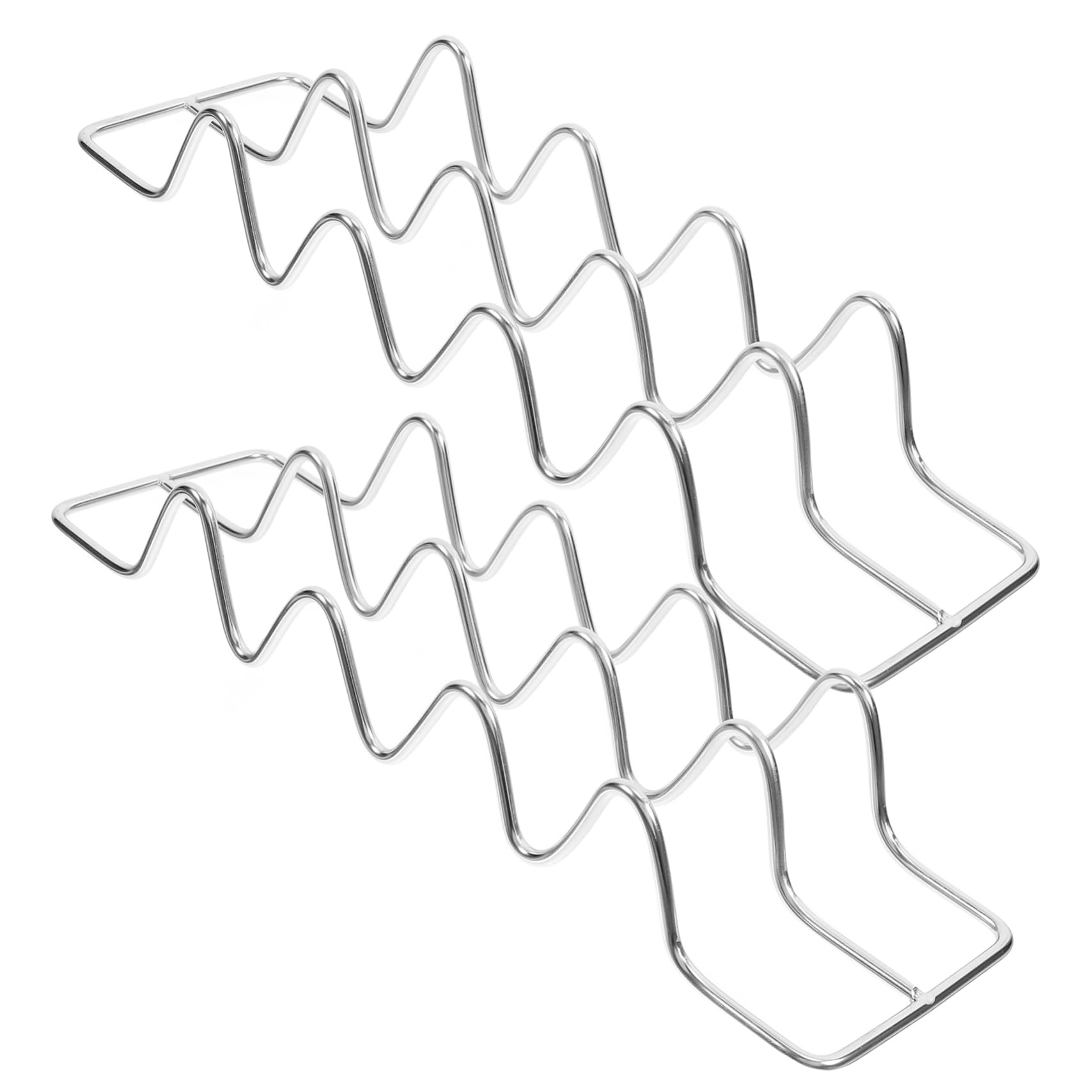 MUCKLILY 2pcs Taco Stand Taco Tray Electric Tortilla Comales Tortillas The Miracle Comales for Tortillas Kitchen Taco Holder Desktop Burritos Stand Pancake Stand 304 Stainless Steel Silver