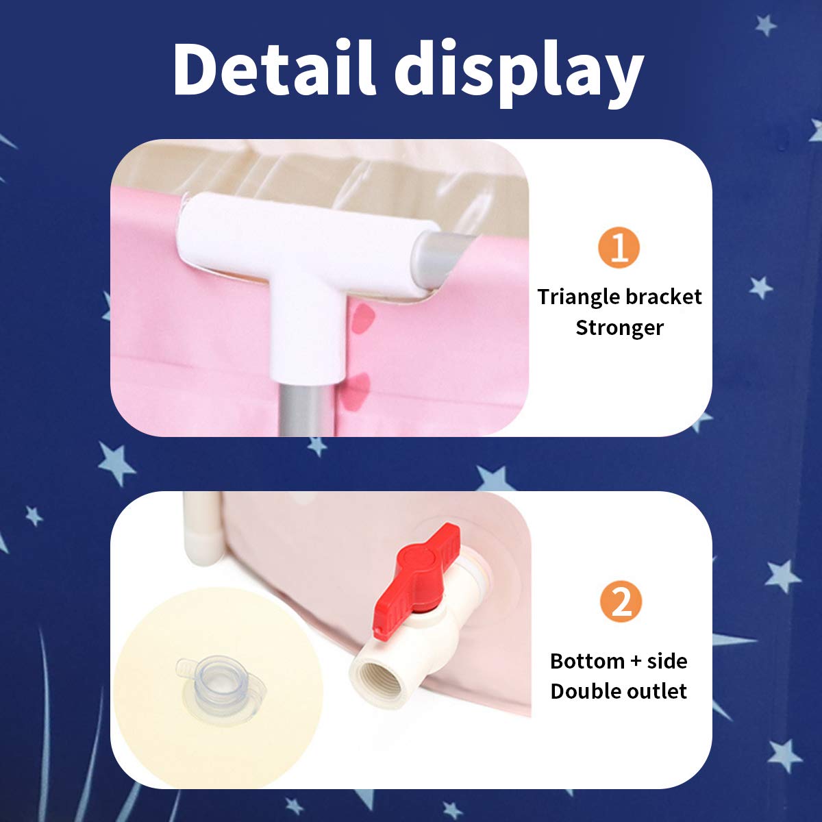 BESTHLS Portable Bathtub Adult ,BESTHLS Portable Tub Foldable for Adults fit for shower Soaking Home Spa (Blue Sky)