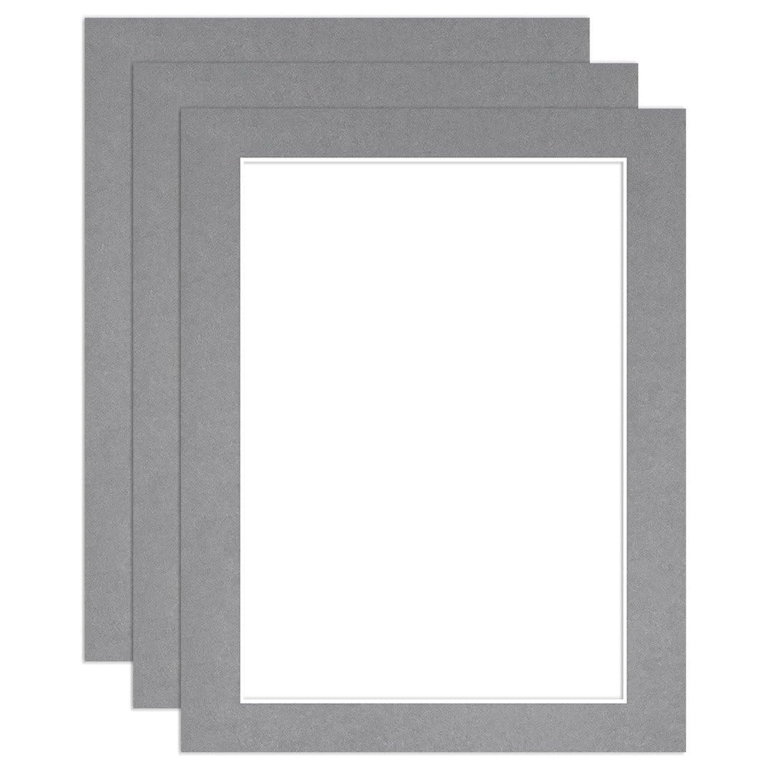 Procut Global 14x11" Mid Grey Picture Mounts - Fits A4 Photo Size โ image 1