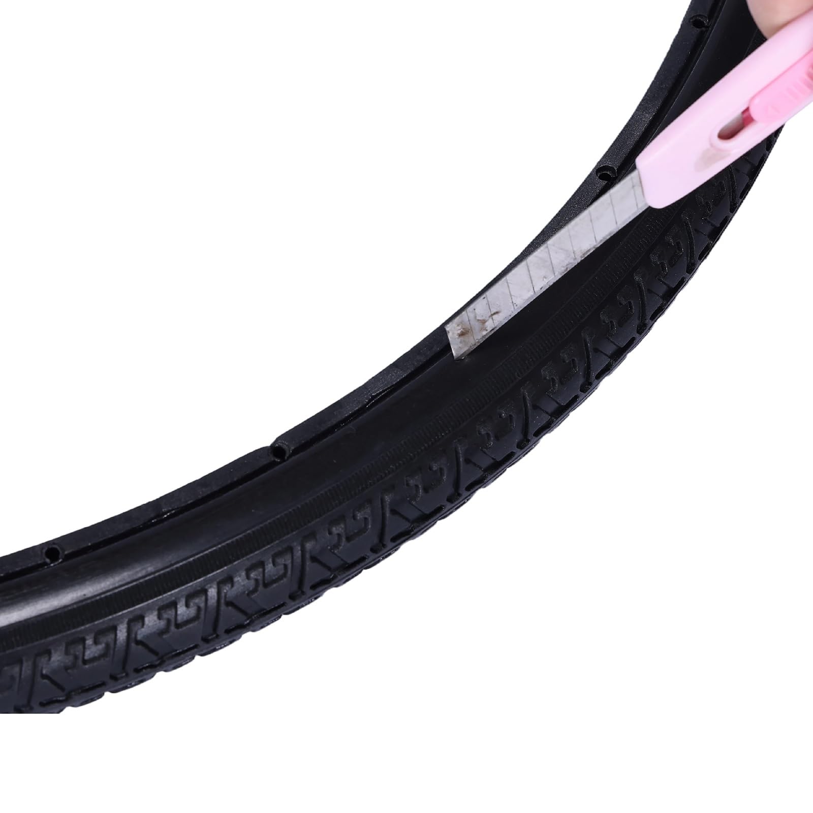 Pneumatico Solido Senza Aria for Sedia a rotelle, Ruota Posteriore da 24 Pollici, Poliuretano Super Resistente all'Usura, Set monoblocco 24x13/8(Black)