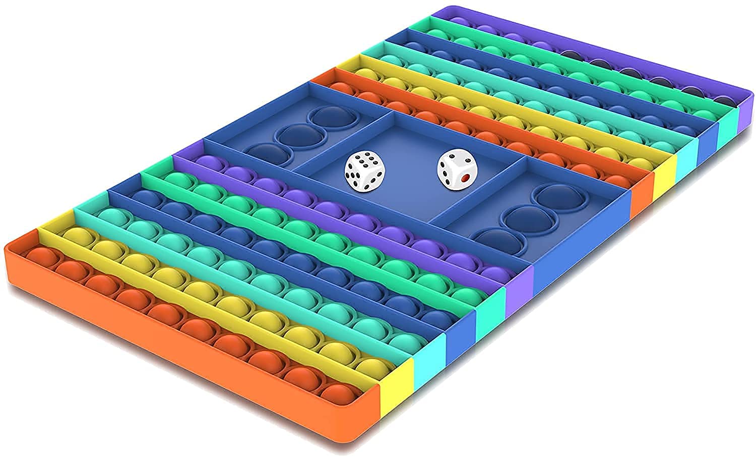 Big Pop Game Fidget Toys, Dual Player Push Bubble Pop Sensory Chess Board Toy for Parent-Child, Friends, Jumbo Pop Stress Toys for Party, Office, Carnival