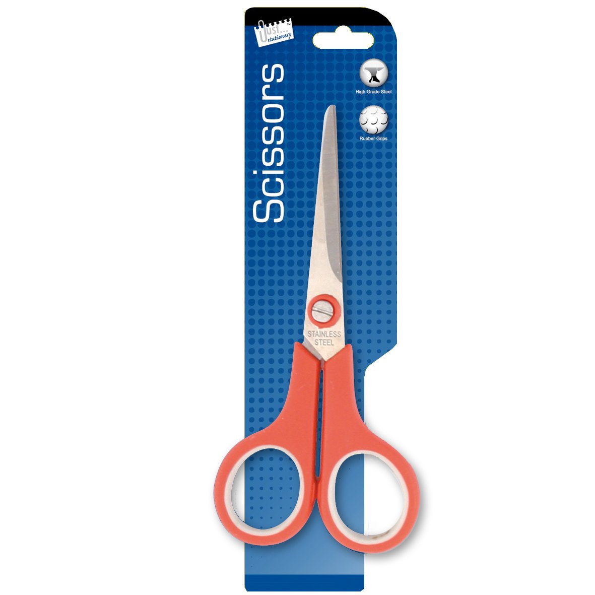 Just Stationery Assorted Colour Handles 5.5 Inch Multi Purpose Scissors