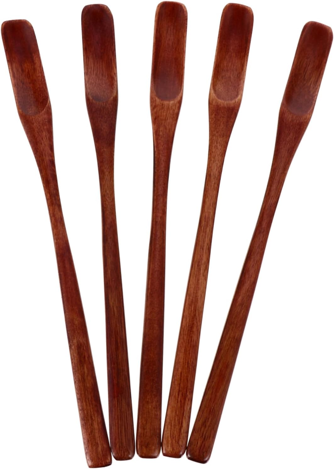 Wooden Honey Stirring Spoons 5Pcs, Long Handle Syrup Dippers for Daily Use
