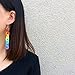 KaFu Lightweight Chain Earrings Rainbow Resin Acrylic Earrings Fashion personality Cool Transparent Color Earrings for Women (Rainbow)