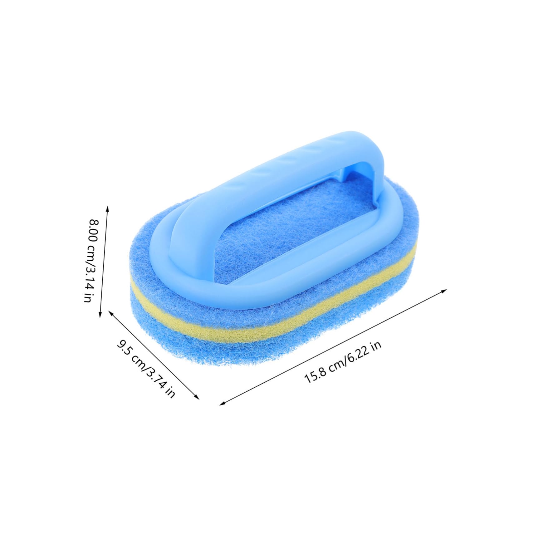 PACKOVE 5 Series Cepillo De Esponja Largo Ducha para Azul Bañera Hundir Limpieza De Fregar Depuradores Teja Baño Limpiador Pincel Baldosas Depuración Blue PD 2 Piezas X 5