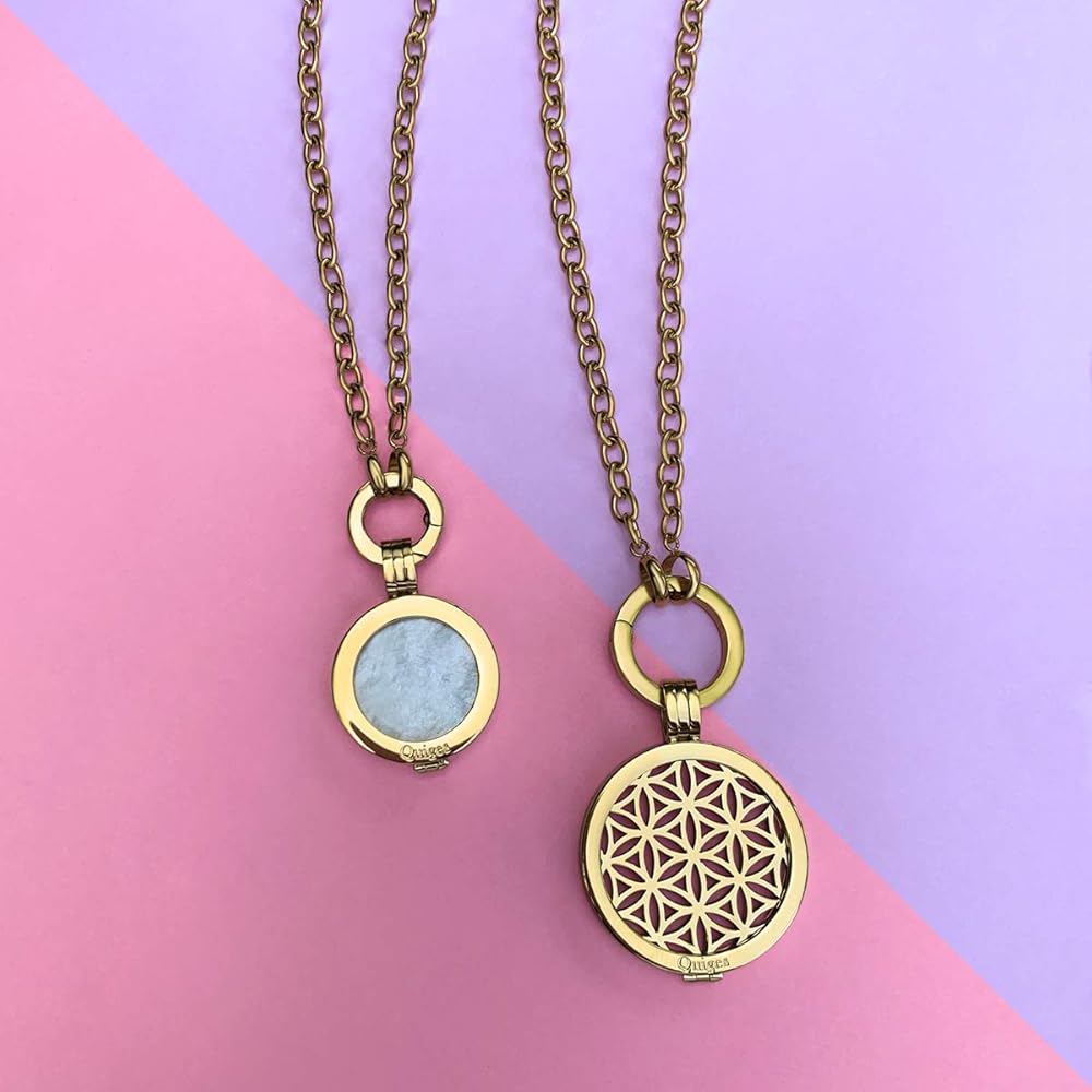 Amazon.co.jp: Quigesゴールドメッキステンレススチール交換可能コインキーパーペンダント25mm小 : ファッション