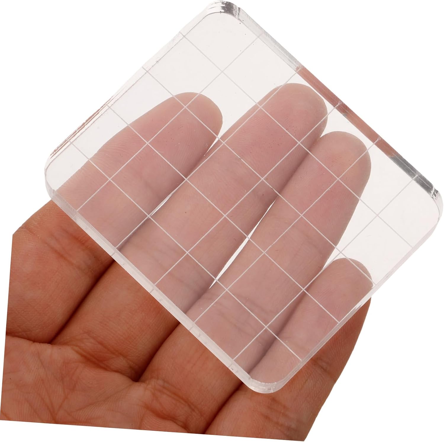 6pcs DIY Stamping Tool Acrylic Stamping Blocks Grid Supplies for Scrapbooking