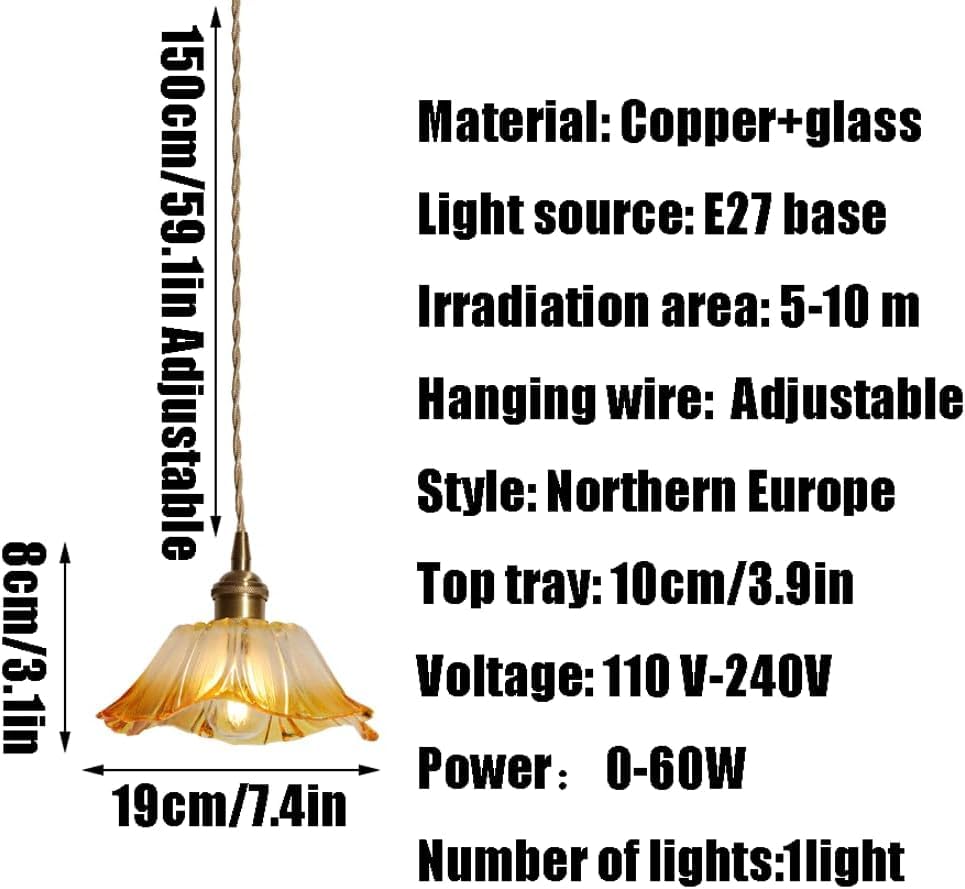 Lámpara colgante de techo de tornillo industrial moderno E27 en cristal macizo 6