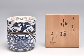 Amazon.co.jp: 平安玉堂窯(造)染付赤絵水指 共蓋 共箱 茶道具 現代 Amazon.co.jp: 平安玉堂窯(造)染付赤絵水指 共蓋 共箱 茶道具 現代