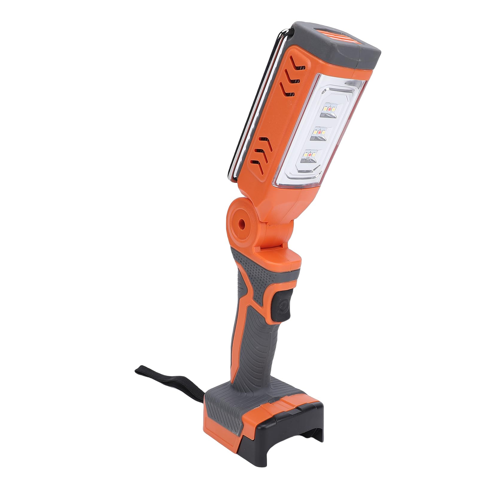 Jeffergarden Bezprzewodowa Robocza LED, Przenośna Latarka 2400 Lm z | Kompatybilny z Akumulatorem Konstrukcja Składana o 180°, ładowanie USB i Typu C, Pomarańczowy Korpus ABS