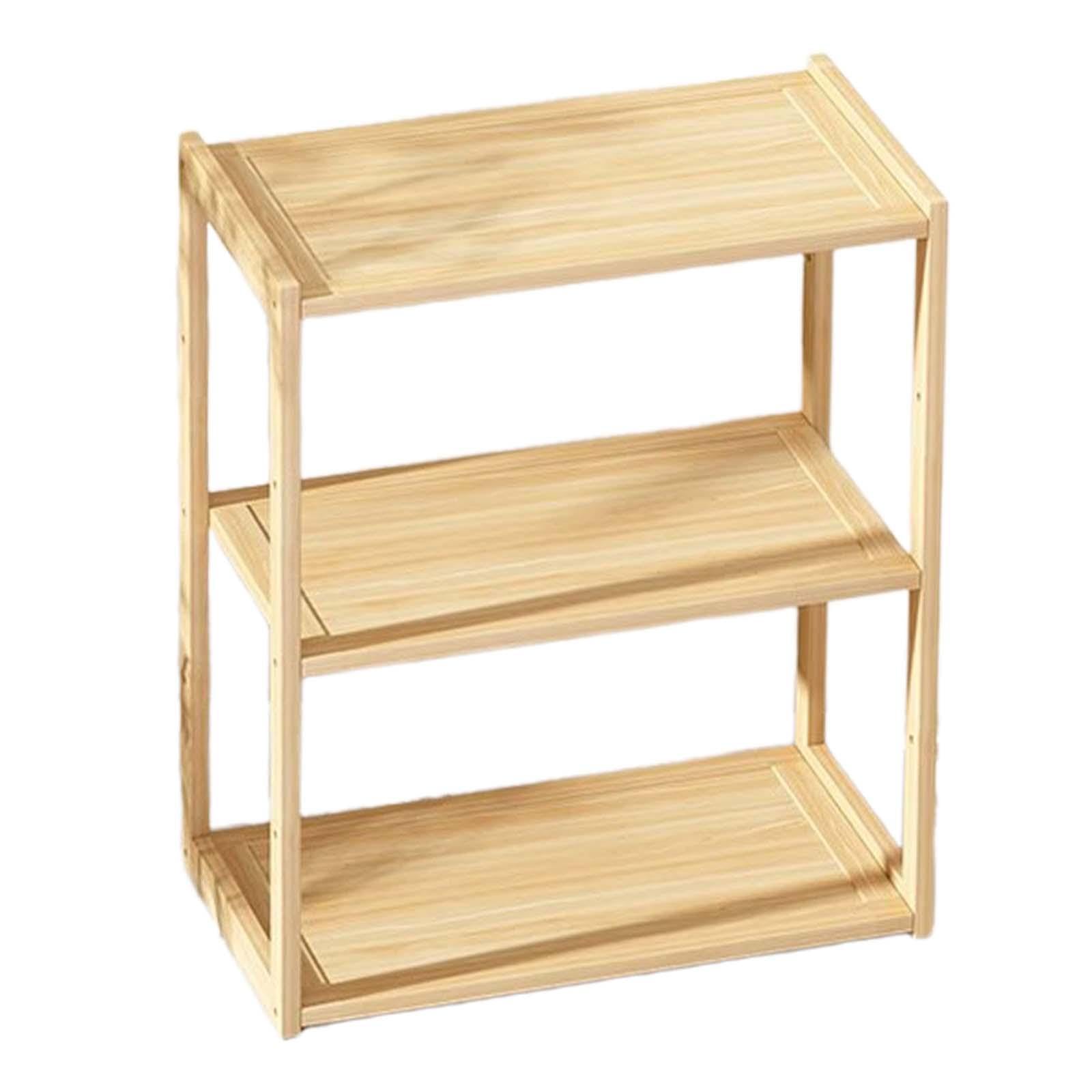 KTUXZCI Modern Desk Organizer Shelf Dresser Top Decor Bedroom Innovative Way To Workspace Tidy And Organized Girlfriends Desktop Bookshelf Seasoning Rack Standing Kitchen, Beige, 3 Layer