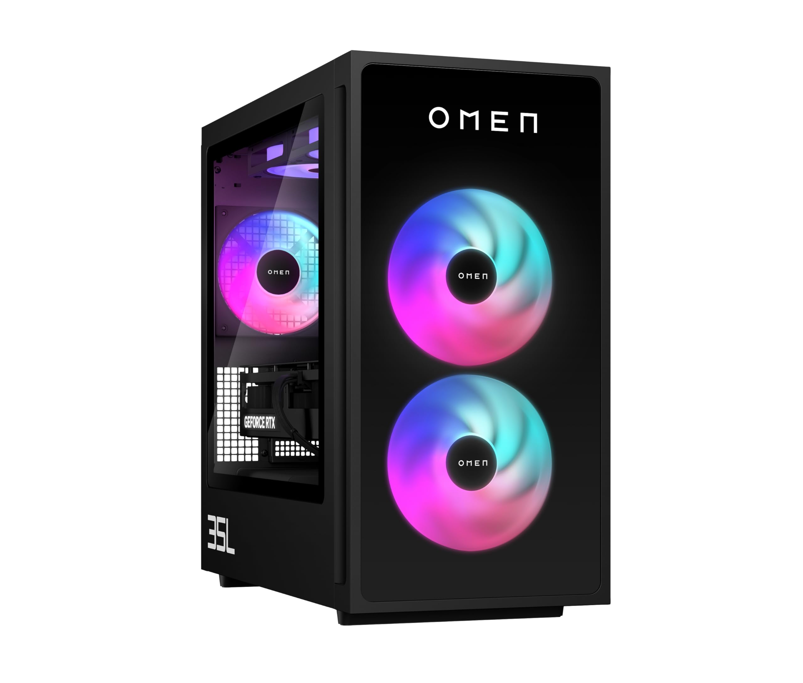 HP Gaming OMEN 35L GT16-1003ns (Processore AMD Ryzen 5 9600, 32 GB RAM, 1 TB SSD, NVIDIA GeForce RTX 5060, FreeDOS) - Nero