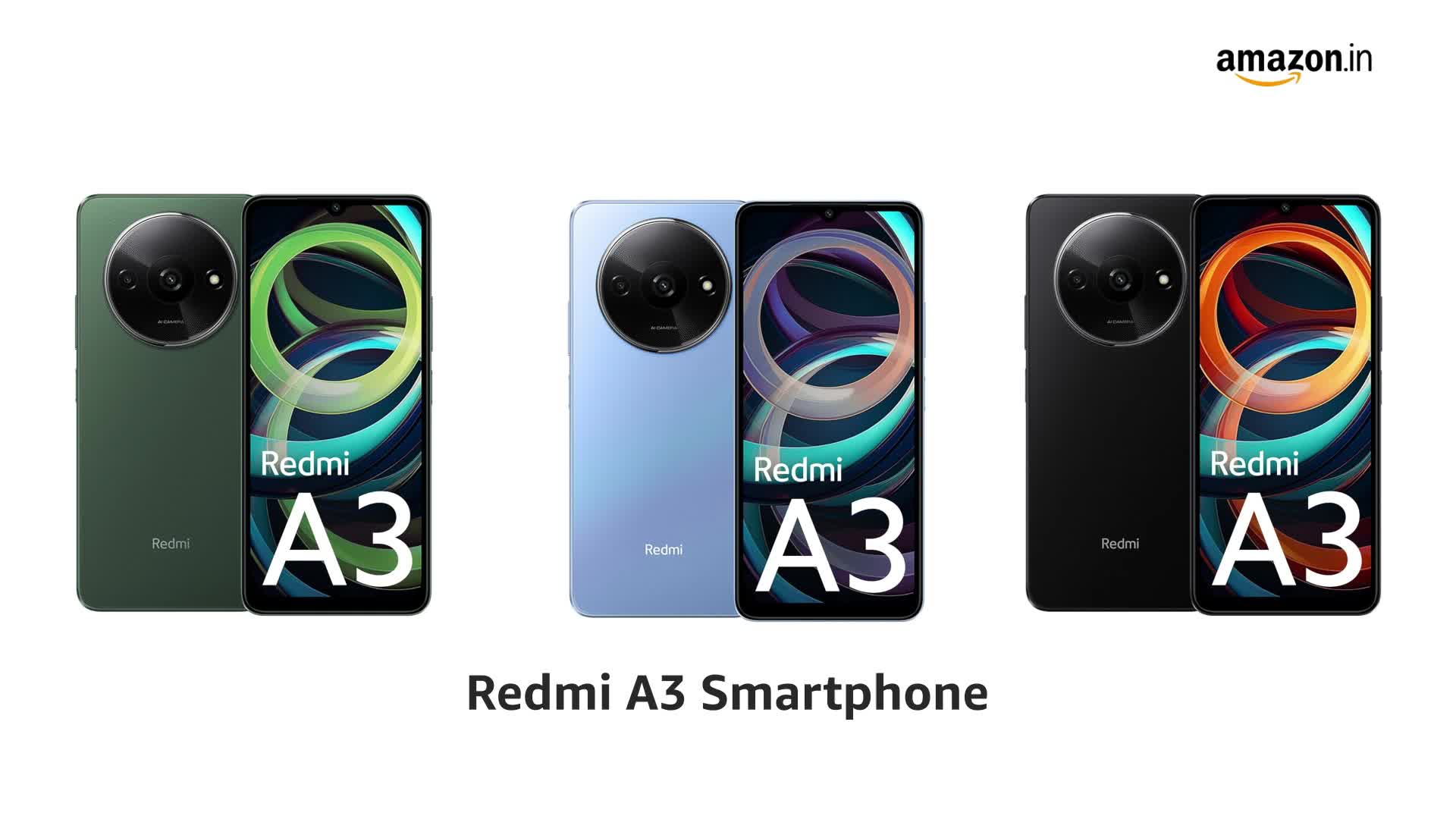 Redmi A3 (Olive Green, 3GB RAM, 64GB Storage) | Premium Halo